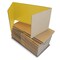 Flipside Products School Classroom Desk Divider Corrugated Paper 12" x 48" Yellow Corrugated Study Carrel - Pack of 24